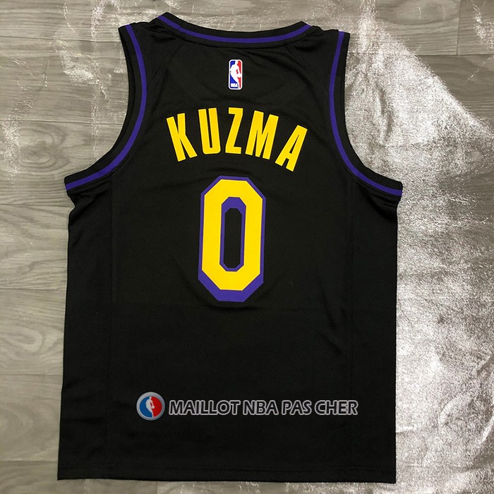 Maillot Los Angeles Lakers Kyle Kuzma NO 0 Ville 2019-20 Noir
